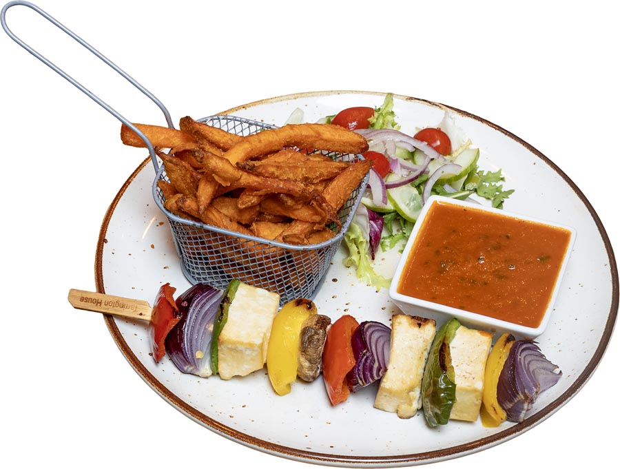 Szaszłyk z tofu i warzywami